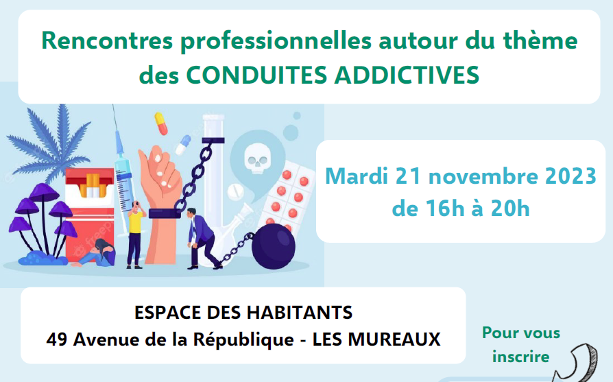 #LesMureaux Rencontres professionnelles autour du thème des Conduites addictives